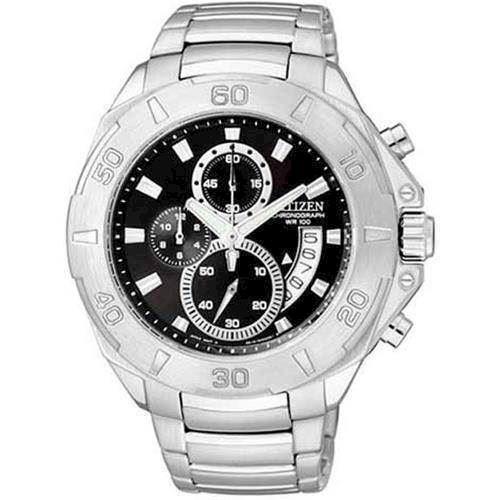 Image of mat rustfri stål quartz med Eco-Drive Herre ur fra Citizen, AN3400-58E